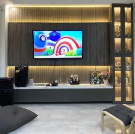 Backdrop Tv, Kitchen set, Lemari,Wardrobe,Room set