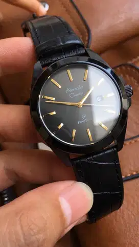 Jam tangan Alexandre Christie primo steel black 38 mm original