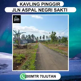 TANAH PINGGIR JALAN NEGERI SAKTI COCOK BANGUN RUKO ATAU BISNIS