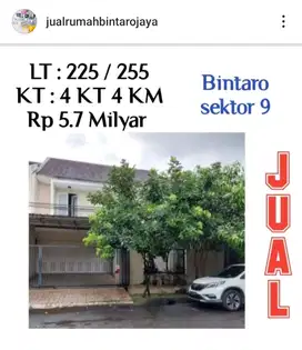 jual rumah mewah Bintaro sektor 9 nego pemilik langsung owner