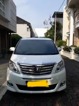 Jual toyota alphard 2013 putih matic terawat pemakaian pribadi nego