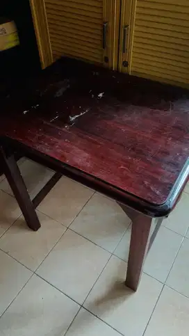 Meja Belajar / Meja Kafe Jati Asli – Minimalis & Kokoh
