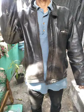 Jaket kulit domba size L