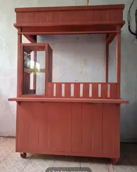 Gerobak kayu serbaguna untuk jualan 120x90x180cm