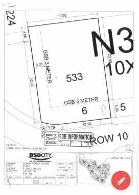 DI JUAL KAVLING TANAH, LOKASI SAMPING DAPET TAMAN DAN  DEPAN TAMAN