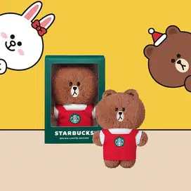 STARBUCKS x LINE FRIENDS BROWN Bearista Plush Doll Limited Edition