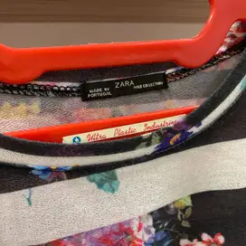 Zara Stripes Dark Floral W&B Collection TShirt