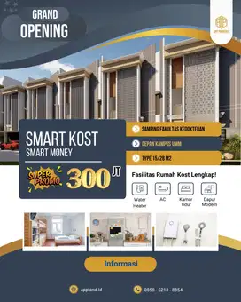 Kos Minimalis Ramah Dikantong Lokasi Sangat Strategis