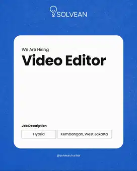 Lowongn untuk Editor Video