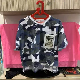 Liulin Fushi Korea Blue Army Camouflage Tshirt