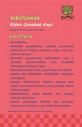 Rider gerobak kopi listrik
