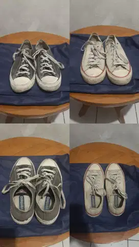 Ventela 70's Low Black & Cream Size 40 Original (AMBIL SEMUA)