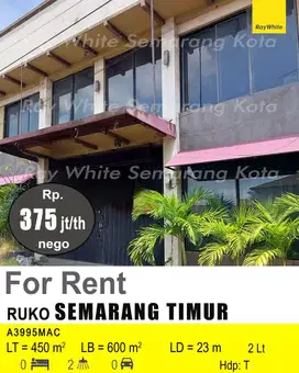 DISEWAKAN RUKO DI SEMARANG TIMUR A3995
