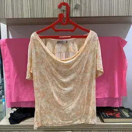 Love21 Soft Cotton Nude Floral Woman Tshirt