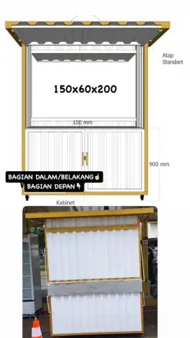 Dijual booth container tawar sampe deal