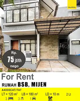 DISEWAKAN RUMAH DI BSB MIJEN A4000
