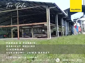 Tanah + Pabrik Murah 20.630 m² - Cikembar Sukabumi -  Jawa Barat