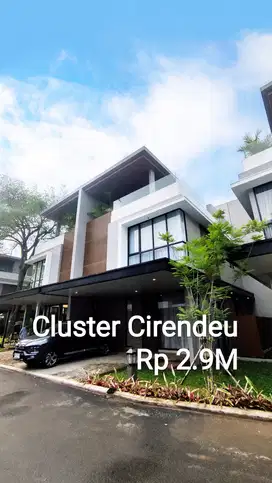 Dijual Rumah Cluster Cirendeu Asri Dekat Lebak Bulus