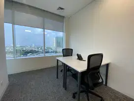 Sewa Kantor Siap Pakai Lengkap Meeting Room 6 Pax di Kensington Tower