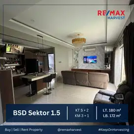 DIJUAL BU RUMAH MURAH MEWAH SIAP HUNI FURNISHED BSD SEKTOR 1.5 TANGSEL