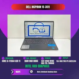 DELL INSPIRON 15 3511 CORE I3-1115G4 GEN 11 RAM 8GB SSD 128GB NVME