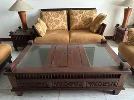 Set Kursi dan Meja Tamu Jati Model Vintage