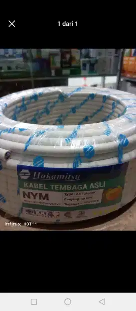 GROSIR KABEL LISTRIK NYM 2X1,5 HAKAMITSU