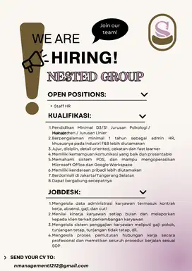 Admin SDM - Jakarta/Tangsel