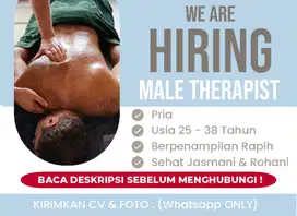 Therapist Pria ( Therapis / Terapis ) Lowongan