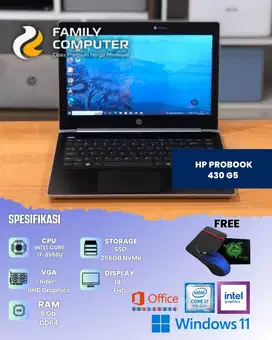 SALE HP PROBOOK 430 G5|I7-8550U|RAM 8GB SSD 256GB|MULUS|BACKLIT|GARANS