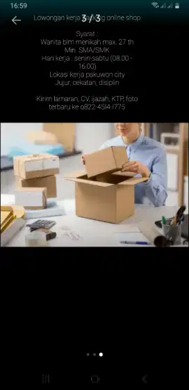Lowongan kerja packing online