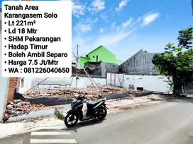 Jual Tanah Siap Bangun Area Karangasem Solo, Dekat Kampus UMS, Jajar