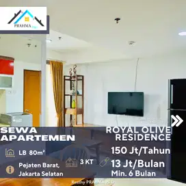 Pejaten Disewakan Apartemen Royal Olive Residence 3BR Fully Furnish