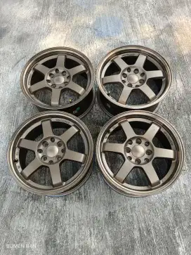 Velg Racing TE37 R15 x 7JJ  ET35 Pcd 4x100/114,3 Calya Sigra Brio Jazz