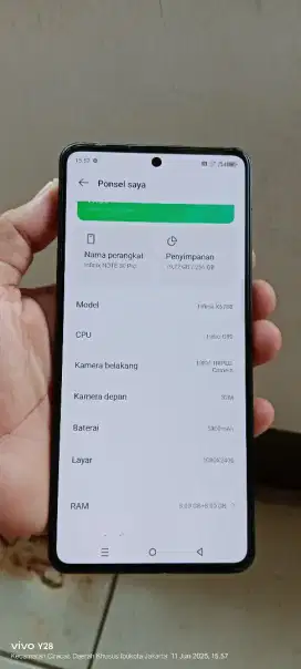 Infinik not  30 pro  8+8/256 kondisi kurang mlus bocel2 orian