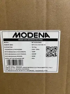 (BARU) NEW Mesin Cuci Front Loading Modena 10.5kg
