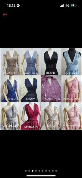 Pearly multiway dress, bridesmaid dress mewah, all size , big size bis