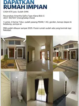 Dijual Rumah Amartha Safira