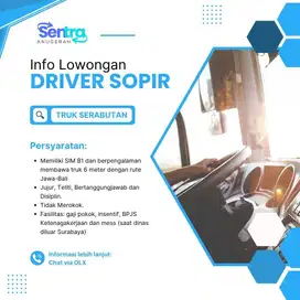 DRIVER SOPIR SUPIR TRUK MUATAN BARANG KIRIM DALAM DAN LUAR KOTA