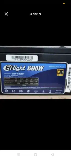 PSU PURE ENLIGHT 600WATT 24/8/16PIN JAKSEL