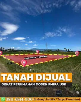 Dijual Tanah Murah, Lokasi Strategis Dekat Perumahan Dosen FMIPA USK !
