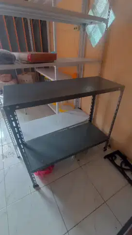Rak Adjustable besi - Meja Kompor Gas 2 tungku - Rak 2 susun 90cm