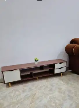 Meja TV kayu MDF Rak TV Jumbo minimalis