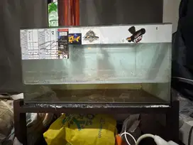 Rak & akuarium 60x30 2 susun + 2 tank 60x30x30 2 biji