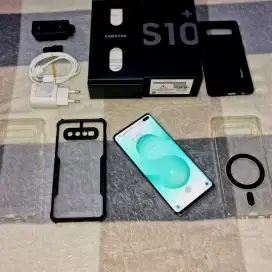 Samsung s10 plus 8/128GB eks Garansi resmi fulset mulus no minus