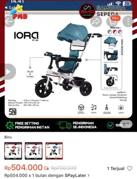 Sepeda roda tiga anak IORA tipe T-11