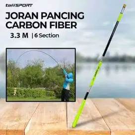 Joran Pancing Pole Tegek Carbon Fiber Fishing Rod 3.3M