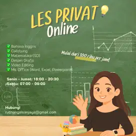 Guru les private SD, SMP, dan lainnya