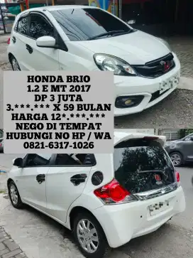 HONDA BRIO 1.2 E MT 2017 DP 3 JUTA