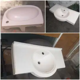 Murah Wastafel tempat cuci Putih Pink